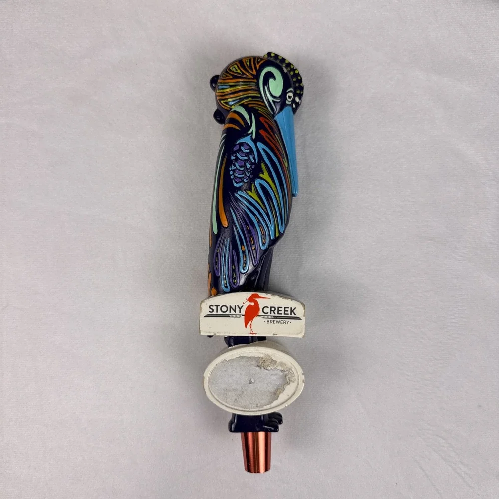 Stony Creek Brewery Beer Tap Handle Colorful Figural Bird Design 11.5 Inch